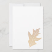 秋のオークの葉の赤ちゃんシャワー 招待状 (裏面)