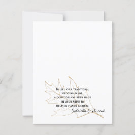 秋のオークの葉結婚のチャリティーフェイスカード