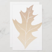 秋のオークの葉 便箋 (正面/裏面)