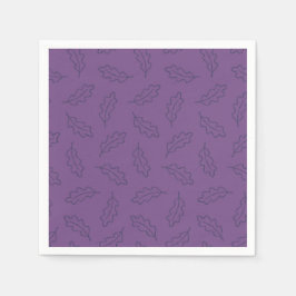 秋のオークカクテルナプキン – ブドウ/プラム スタンダードカクテルナプキン