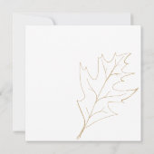 秋のオークリーフ結婚のリハーサルディナー 招待状 (裏面)