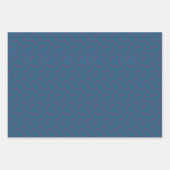 秋のオーク包装紙 – 梅/ティール(緑がかった色)/柿 ラッピングペーパーシート (正面2)