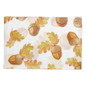 秋のオーク葉のカラフル柄。 枕カバー (裏面)