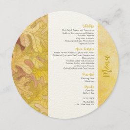 秋のオーク葉のサークルメ結婚ニュー メニュー