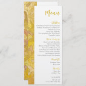 秋のオーク葉のメ結婚ニュー メニュー (正面/裏面)