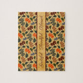 秋のオーク葉の木の感謝賛美者 ジグソーパズル (縦)