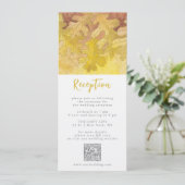 秋のオーク葉の結婚披露宴エンクロージャカード 招待状 (スタンド正面)