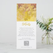 秋のオーク葉の結婚詳細囲いカード 招待状 (スタンド正面)