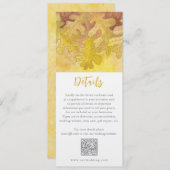 秋のオーク葉の結婚詳細囲いカード 招待状 (正面/裏面)