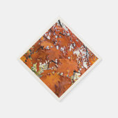 秋のオーク葉フローラ スタンダードカクテルナプキン (角)