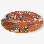 秋のオーク葉フローラ ペーパープレート (アングル)