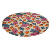 秋のオーク葉材・どんぐり模様 カッティングボード (角)