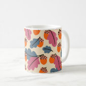 秋のオーク葉材・どんぐり模様 コーヒーマグカップ (正面右)