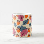 秋のオーク葉材・どんぐり模様 コーヒーマグカップ (中央)