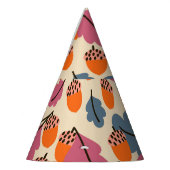 秋のオーク葉材・どんぐり模様 パーティーハット (左)