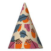 秋のオーク葉材・どんぐり模様 パーティーハット (右)