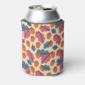 秋のオーク葉材・どんぐり模様 缶クーラー (缶裏面)