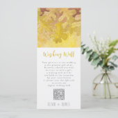 秋のオーク葉結婚ズのWishing Well QRコード 招待状 (スタンド正面)