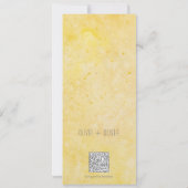 秋のオーク葉結婚ズのWishing Well QRコード 招待状 (裏面)