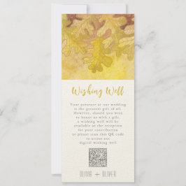 秋のオーク葉結婚ズのWishing Well QRコード 招待状