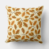 秋のオーク離れの白 クッション (正面)