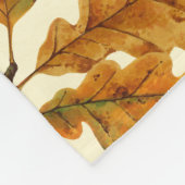 秋のオーク離れの白 フリースブランケット (角)