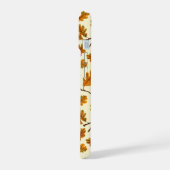 秋のオーク離れの白 iPhone 15ケース (左側面)