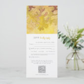 秋のオーク離れの結婚式RSVP QRコード 招待状 (スタンド正面)
