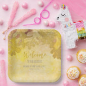 秋のオーク離れ結婚ズの歓迎 ペーパープレート (パーティー)