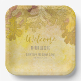 秋のオーク離れ結婚ズの歓迎 ペーパープレート