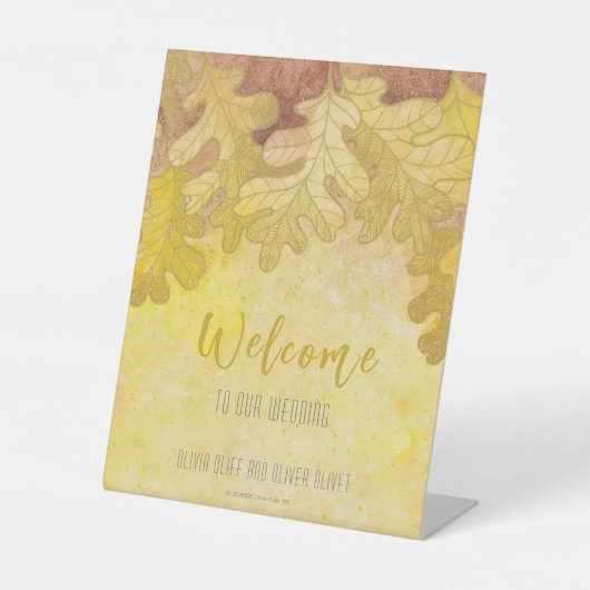 秋のオーク離れ結婚ズの歓迎 台座サイン (正面)