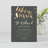 秋のオータムウェディングのパーソナライズされた招待状 招待状 (スタンド正面)