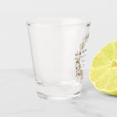 秋のオータムリース メイドオブオナー フラワー ウェディング ショットグラス (左)