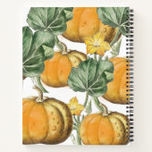 秋のオータム ヴィンテージ パンプキン ブライダルシャワー レシピ ノートブック (裏面)