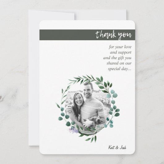 秋のオーバルリースサンキュー サンキューカード (正面)