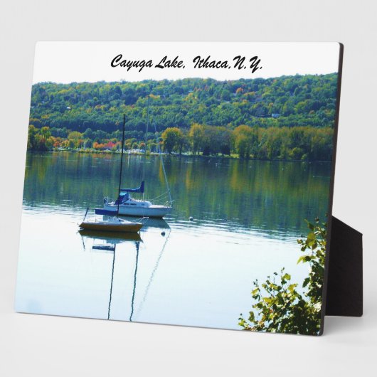 秋のカイウガ湖 フォトプラーク (側面)