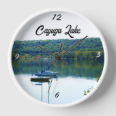 秋のカイウガ湖 壁時計 (正面)