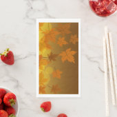 秋のカエデと葉《写真》ぼけ味模様 (インサイチュ)