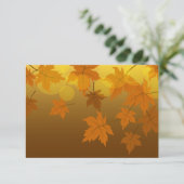 秋のカエデと葉《写真》ぼけ味模様 (スタンド正面)