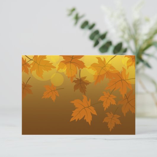 秋のカエデと葉《写真》ぼけ味模様 (スタンド正面)