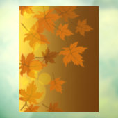 秋のカエデと葉《写真》ぼけ味模様 ウィンドウサイン (シート3)