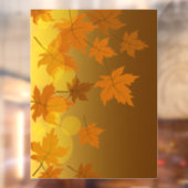 秋のカエデと葉《写真》ぼけ味模様 ウィンドウサイン (シート2)