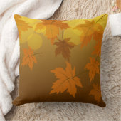 秋のカエデと葉《写真》ぼけ味模様 クッション (ブランケット)