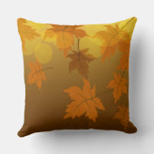 秋のカエデと葉《写真》ぼけ味模様 クッション (裏面)