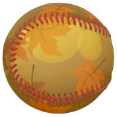 秋のカエデと葉《写真》ぼけ味模様 ソフトボール (正面左)