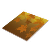 秋のカエデと葉《写真》ぼけ味模様 タイル (側面)