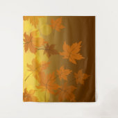 秋のカエデと葉《写真》ぼけ味模様 タペストリー (正面)