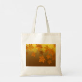 秋のカエデと葉《写真》ぼけ味模様 トートバッグ (裏面)
