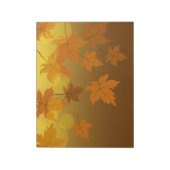 秋のカエデと葉《写真》ぼけ味模様 ノートパッド (回転)