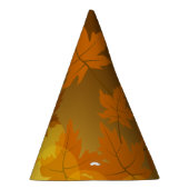 秋のカエデと葉《写真》ぼけ味模様 パーティーハット (右)